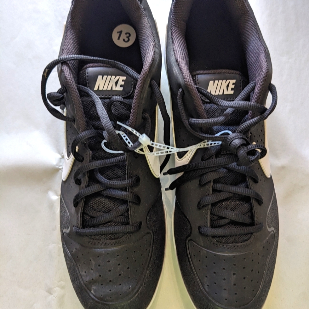Nike Alpha Huarache Varsity Black Low Metal Baseball Cleats sz 13